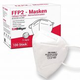 100 Stück FFP2 Masken von Dr. Family - CE Zertifiziert Mundschutz 5-lagig Maske mit versteckten Nasenbügel hygienisch verpackt - 1