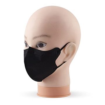 20 FFP2/KN95 Maske Schwarz CE Zertifiziert Kleine Größe, Medizinische Mask mit 4 Lagige Masken ohne Ventil, Staub- und Partikelschutzmaske, Atemschutzmaske mit Hoher BFE-Filtereffizienz≥95|20 Stück - 3