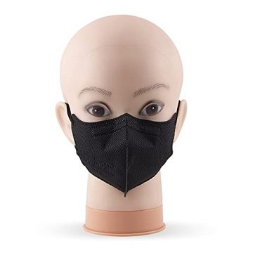 20 FFP2/KN95 Maske Schwarz CE Zertifiziert Kleine Größe, Medizinische Mask mit 4 Lagige Masken ohne Ventil, Staub- und Partikelschutzmaske, Atemschutzmaske mit Hoher BFE-Filtereffizienz≥95|20 Stück - 4