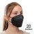 20 Stück schwarze FFP2-Masken CE-zertifizierte High-Density-Filtration 5 Schichten einzeln versiegelt - 3