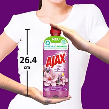 Ajax Allzweckrieniger Lavendel & Magnolie, Fête des Fleurs, Multi-Oberflächen-Reiniger 12er Pack(12 x 1 l) - 7