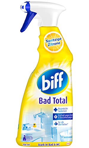 Biff Bad Total Spritzige Zitrone, Badreiniger, 8 x 750 ml, Sprühflasche, für alle Oberflächen und hygienische Sauberkeit - 2