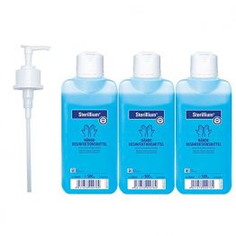 Bode Desinfektions-Set, 3x 500 ml Sterillium® Händedesinfektionsmittel + 1x original Dosierpumpe - 1