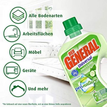 Der General Universal Pro Nature Minze und Gurke, Allzweckreiniger, 750ml, mit 98,6 Prozent naturbasierten Inhaltsstoffen - 5