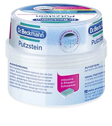 Dr. Beckmann Putzstein, Universalreiniger mit Aktivkohle, Allzweckreiniger inkl. 2-Phasen-Putzstein (400 g) - 4