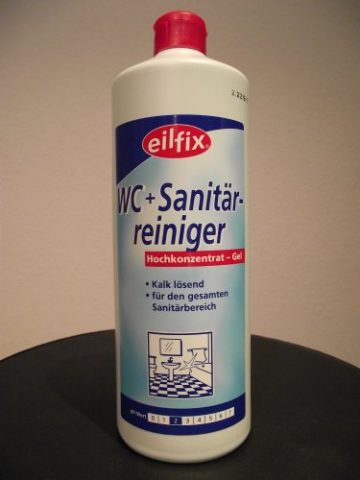 Eilfix WC- und Sanitärreiniger - Hochkonzentrat Gel - 1 Liter - 1