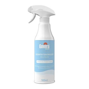 Envira Desinfektionswasser (500ml) - Hygienespray auf Wasserbasis ohne Alkohol - Anti-Virus & Anti-Fungus Spray - 4