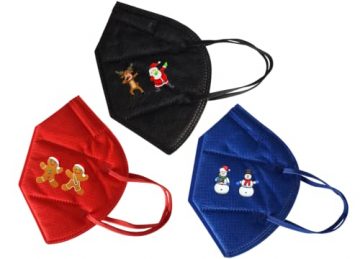 ESLH Winter Edition: 10 Bunte FFP2 Masken mit Wintermotiven Geschenkbox Geschenke für Frauen Männer Mama Freundin Adventskalender 2021 Silvester - 5