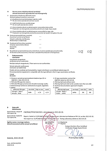 Frentree 20x Bunte Mini FFP2 Masken in kleiner Größe für Erwachsene mit schmalen Gesichtern, CE zertifiziert und einzeln verpackt, mit weichen Ohrschlaufen und Nasenbügel - 5