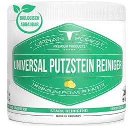 Haushaltsreiniger & Allzweckreiniger Weißer Stein | Universal-Reiniger & Glanz-Reiniger zum Haushalt reinigen | Profi Küchen-Reiniger & Edelstahl-Reiniger | PREMIUM PUTZSTEIN von URBAN FOREST 900g - 1