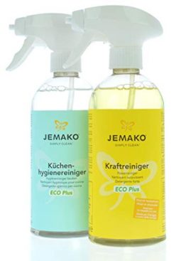 Jemako Küchen-Set | Kraftreiniger ECO Plus 500 ml | Küchen-Reiniger ECO Plus 500 ml | inkl. Sinland Microfasertuch & 2 x Schaumpumpe - 1