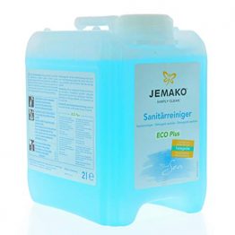 Jemako Sanitärreiniger (Blue Sea) ECO Plus 2l Kanister | für strahlende Sauberkeit im kompletten Sanitärbereich | inkl. Sinland Microfasertuch - 1