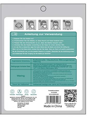 LEIKANG FFP2 Atemschutzmaske Mund- und Nasenschutz 1Box=20Stück - 4