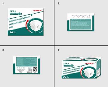 LEIKANG FFP2 Atemschutzmaske Mund- und Nasenschutz 1Box=20Stück - 6