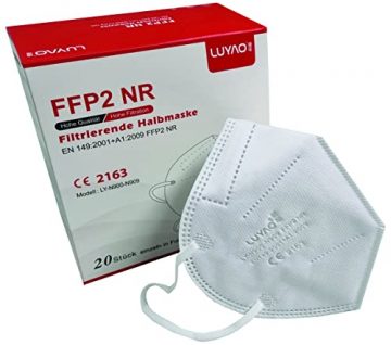 LUYAO 20x FFP2 Maske einzeln verpackt & CE zertifiziert, 5-lagige Atemschutzmaske, Partikelfiltermaske - 2