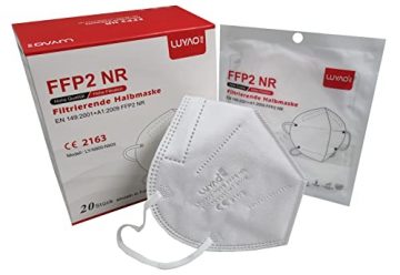 LUYAO 20x FFP2 Maske einzeln verpackt & CE zertifiziert, 5-lagige Atemschutzmaske, Partikelfiltermaske - 6