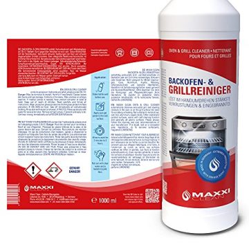 Maxxi Clean Backofenreiniger 1000 ml Gel Paste inkl. Backofen- und Grillreiniger Pinsel + Bonus agPLUS Fleece - 5