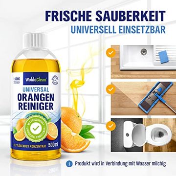 Orangenreiniger Konzentrat fettlösend und hochkonzentriert - 500ml Reinigungsmittel - 2