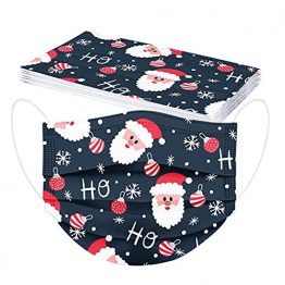 Pany 10 Stück Weihnachten Mundschutz Kinder Einweg 3-lagig mit Motiv Bunt Mund Nasenschutz Druck Tücher Atmungsaktiv Mund-Tuch Bandana Halstuch Schals - 1