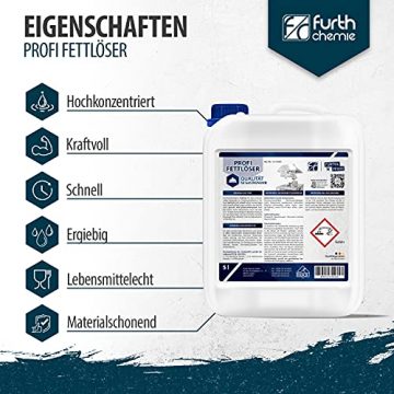 Profi-Fettlöser für Gastronomie, Industrie und Küche, Fett- und Nikotinentferner, Küchenreiniger-Konzentrat für Dunstabzug, Grill, 5l/10l - 3