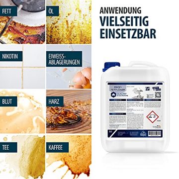 Profi-Fettlöser für Gastronomie, Industrie und Küche, Fett- und Nikotinentferner, Küchenreiniger-Konzentrat für Dunstabzug, Grill, 5l/10l - 4