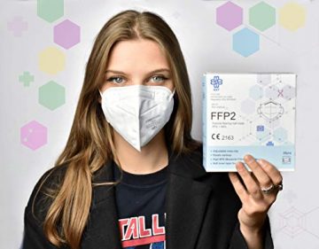 QZY - FFP2 Maske Schachtel à 20 Stück Masken Mit Gummiband und anpassbarem Nasenbüge 5 Filtrationsschichten, FFP2 Masken Mundschutz, Atemschutzmaske - 2