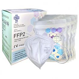 QZY - FFP2 Maske Schachtel à 20 Stück Masken Mit Gummiband und anpassbarem Nasenbüge 5 Filtrationsschichten, FFP2 Masken Mundschutz, Atemschutzmaske - 1