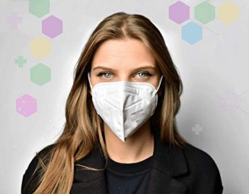 QZY - FFP2 Maske Schachtel à 20 Stück Masken Mit Gummiband und anpassbarem Nasenbüge 5 Filtrationsschichten, FFP2 Masken Mundschutz, Atemschutzmaske - 4