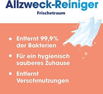 Sagrotan Allzweck-Reiniger Frischetraum – 2in1 Desinfektionsmittel für die Oberflächenreinigung - 5 x 1,5l - 3