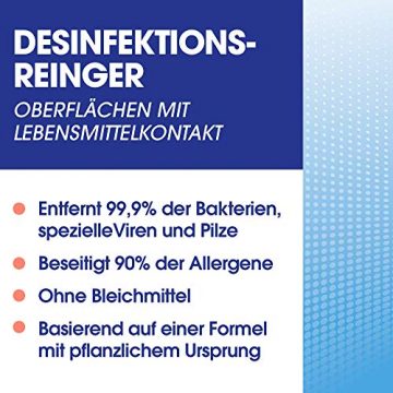 Sagrotan Desinfektions-Reiniger – Desinfektionsmittel für die tägliche, sanfte Reinigung – 1 x 500 ml Sprühflasche mit neuem Sprühkopf - 3