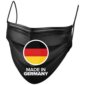 VERGLEICHSSIEGER 2021 50x Medizinischer OP Masken Mundschutz schwarz Made in Germany – TYP IIR Premium Einwegmasken (CE zertifiziert EN 14683:2019) Deutschland - 3-lagiger Mund Nasen Schutz - 1